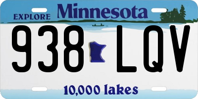 MN license plate 938LQV