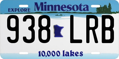 MN license plate 938LRB