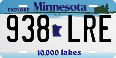 MN license plate 938LRE