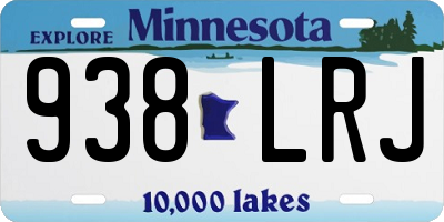 MN license plate 938LRJ