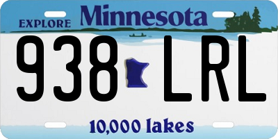 MN license plate 938LRL