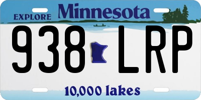 MN license plate 938LRP