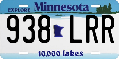 MN license plate 938LRR