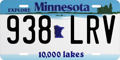 MN license plate 938LRV