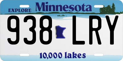 MN license plate 938LRY