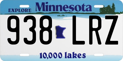 MN license plate 938LRZ