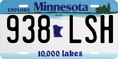 MN license plate 938LSH