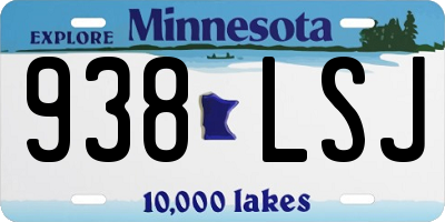 MN license plate 938LSJ