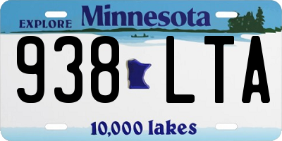 MN license plate 938LTA