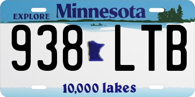 MN license plate 938LTB
