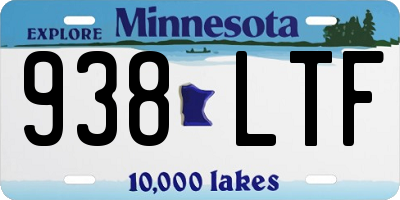 MN license plate 938LTF