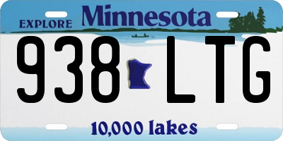 MN license plate 938LTG