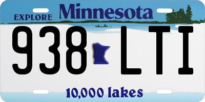 MN license plate 938LTI
