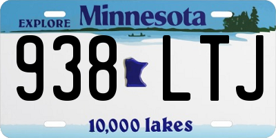 MN license plate 938LTJ