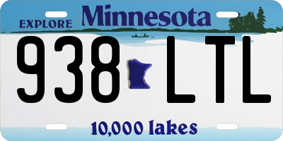 MN license plate 938LTL