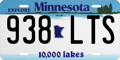 MN license plate 938LTS