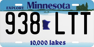 MN license plate 938LTT