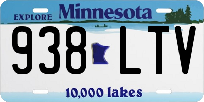 MN license plate 938LTV