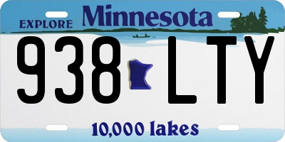 MN license plate 938LTY