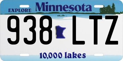 MN license plate 938LTZ