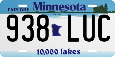 MN license plate 938LUC
