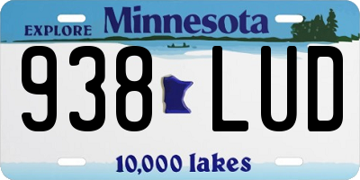 MN license plate 938LUD