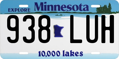 MN license plate 938LUH