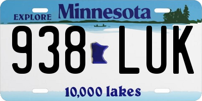MN license plate 938LUK
