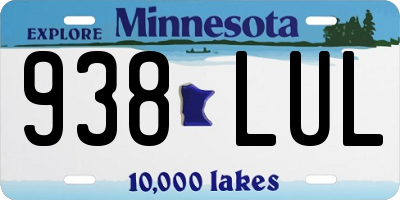 MN license plate 938LUL
