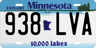 MN license plate 938LVA