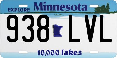 MN license plate 938LVL