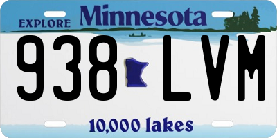 MN license plate 938LVM
