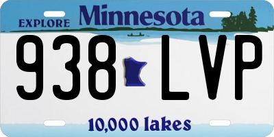 MN license plate 938LVP