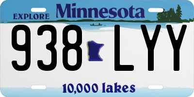 MN license plate 938LYY