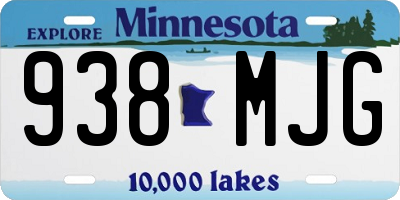 MN license plate 938MJG
