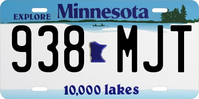 MN license plate 938MJT