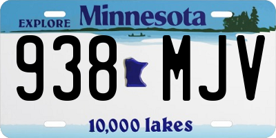 MN license plate 938MJV