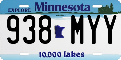 MN license plate 938MYY
