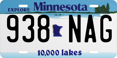 MN license plate 938NAG