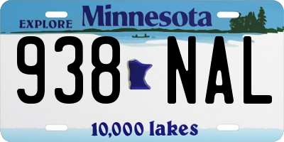MN license plate 938NAL