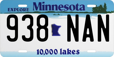 MN license plate 938NAN
