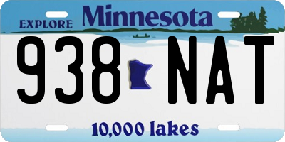 MN license plate 938NAT