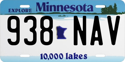 MN license plate 938NAV