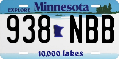 MN license plate 938NBB