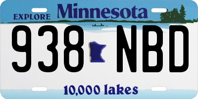 MN license plate 938NBD
