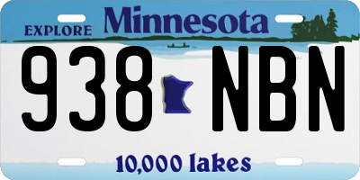MN license plate 938NBN