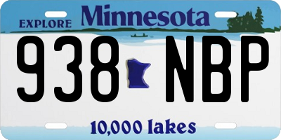 MN license plate 938NBP
