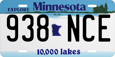 MN license plate 938NCE