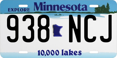 MN license plate 938NCJ