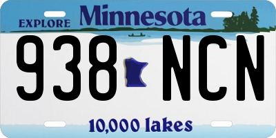 MN license plate 938NCN